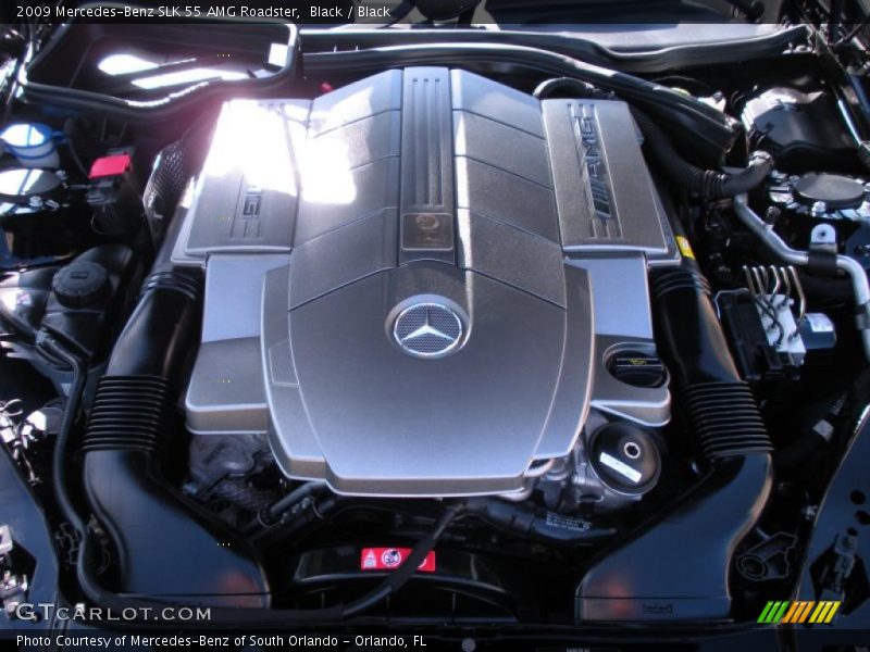 Black / Black 2009 Mercedes-Benz SLK 55 AMG Roadster