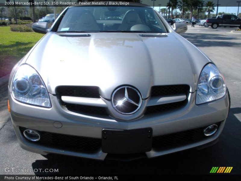 Pewter Metallic / Black/Beige 2009 Mercedes-Benz SLK 350 Roadster