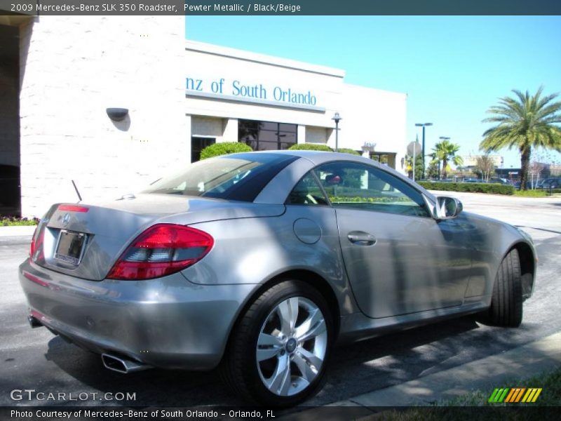 Pewter Metallic / Black/Beige 2009 Mercedes-Benz SLK 350 Roadster