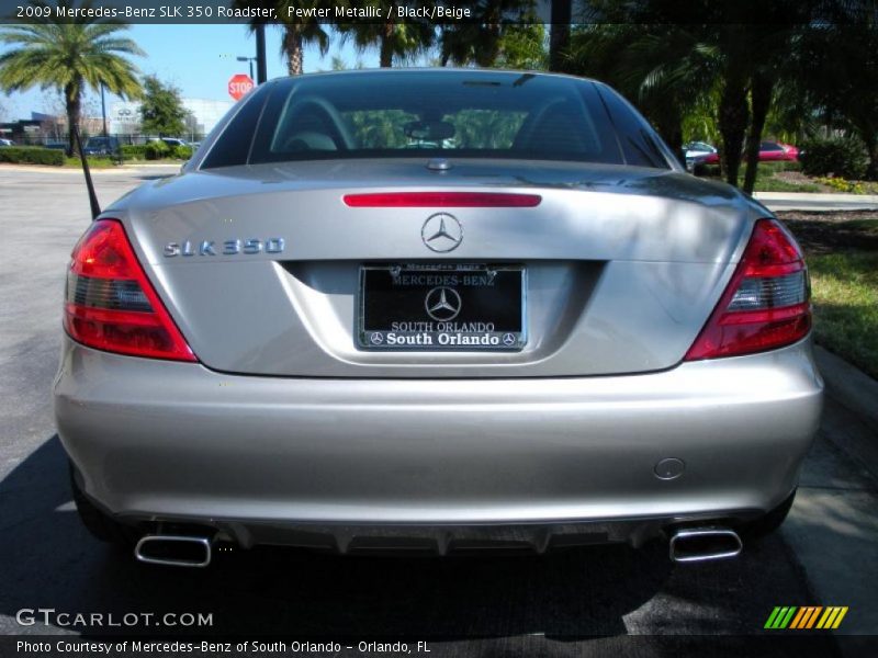 Pewter Metallic / Black/Beige 2009 Mercedes-Benz SLK 350 Roadster