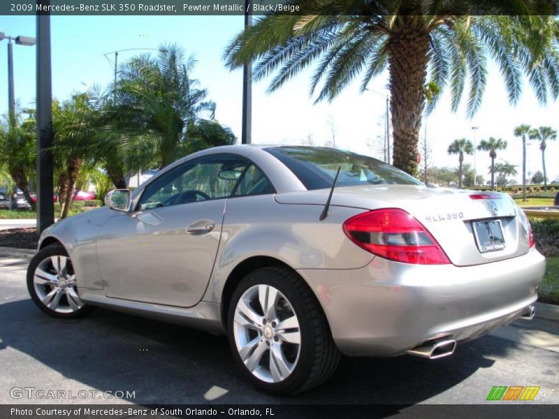 Pewter Metallic / Black/Beige 2009 Mercedes-Benz SLK 350 Roadster