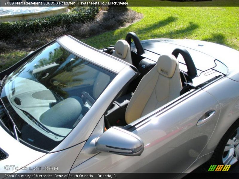 Pewter Metallic / Black/Beige 2009 Mercedes-Benz SLK 350 Roadster