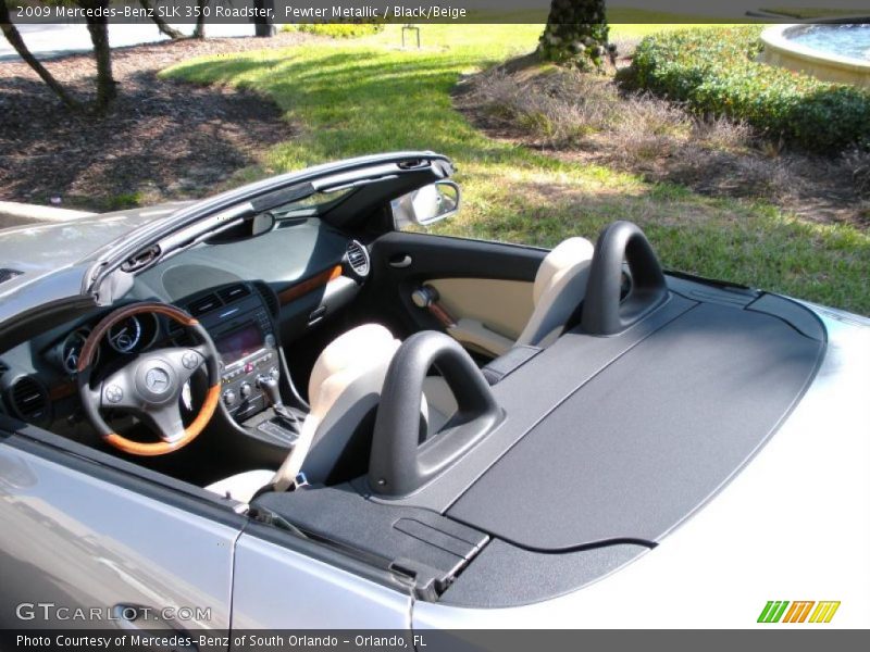 Pewter Metallic / Black/Beige 2009 Mercedes-Benz SLK 350 Roadster