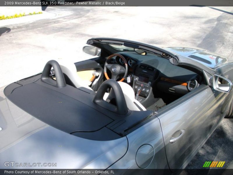 Pewter Metallic / Black/Beige 2009 Mercedes-Benz SLK 350 Roadster