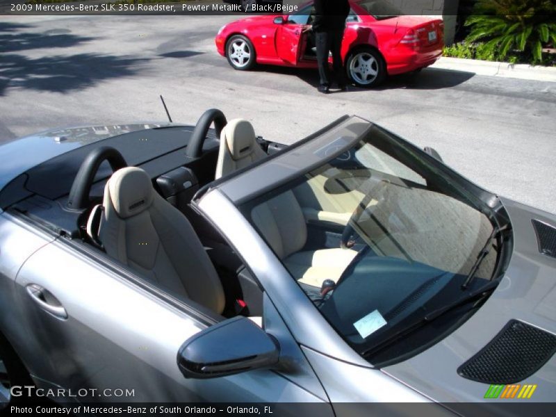 Pewter Metallic / Black/Beige 2009 Mercedes-Benz SLK 350 Roadster