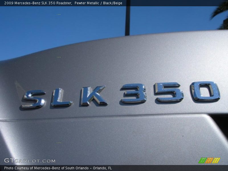 Pewter Metallic / Black/Beige 2009 Mercedes-Benz SLK 350 Roadster