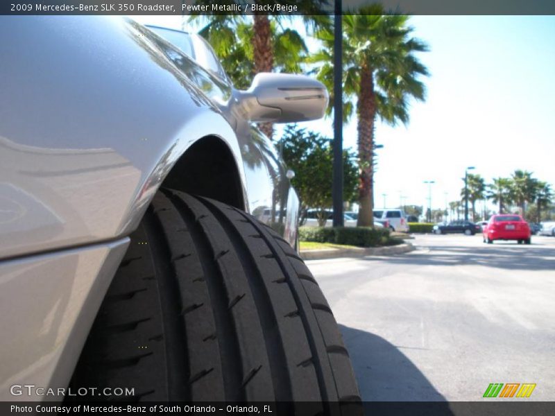 Pewter Metallic / Black/Beige 2009 Mercedes-Benz SLK 350 Roadster
