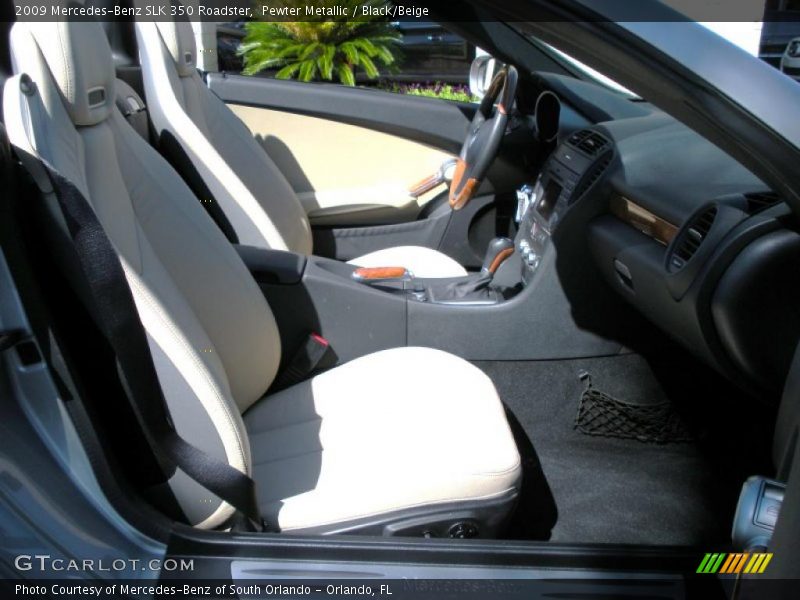 Pewter Metallic / Black/Beige 2009 Mercedes-Benz SLK 350 Roadster