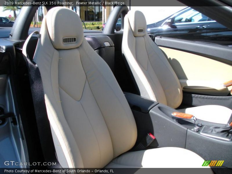 Pewter Metallic / Black/Beige 2009 Mercedes-Benz SLK 350 Roadster