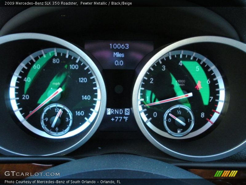 Pewter Metallic / Black/Beige 2009 Mercedes-Benz SLK 350 Roadster