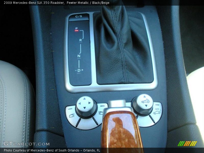 Pewter Metallic / Black/Beige 2009 Mercedes-Benz SLK 350 Roadster