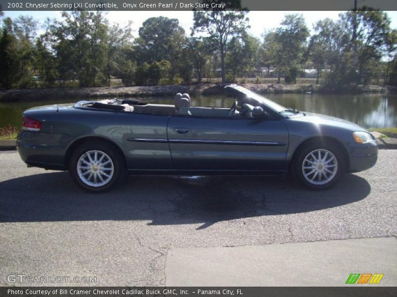 Onyx Green Pearl / Dark Slate Gray 2002 Chrysler Sebring LXi Convertible