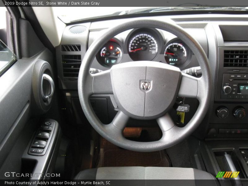 Stone White / Dark Slate Gray 2009 Dodge Nitro SE