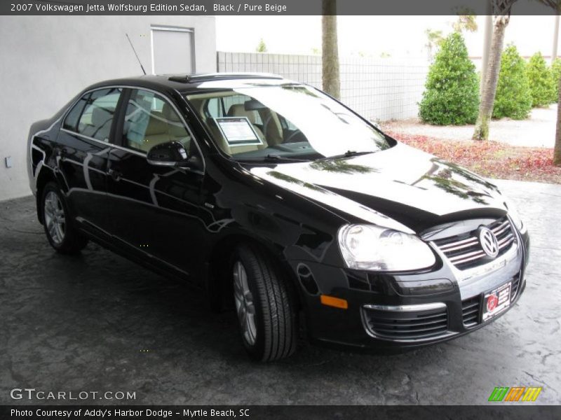 Black / Pure Beige 2007 Volkswagen Jetta Wolfsburg Edition Sedan