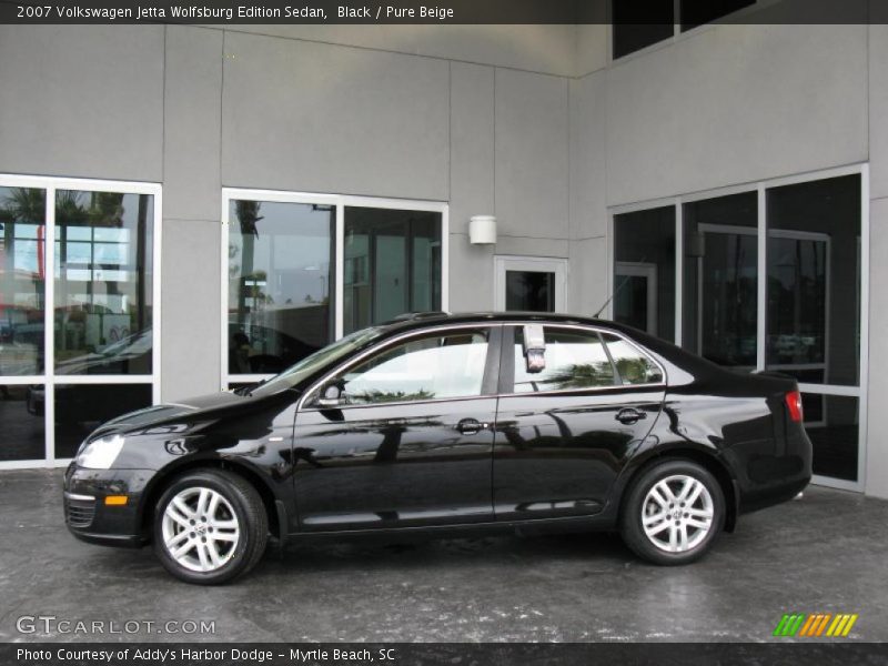 Black / Pure Beige 2007 Volkswagen Jetta Wolfsburg Edition Sedan