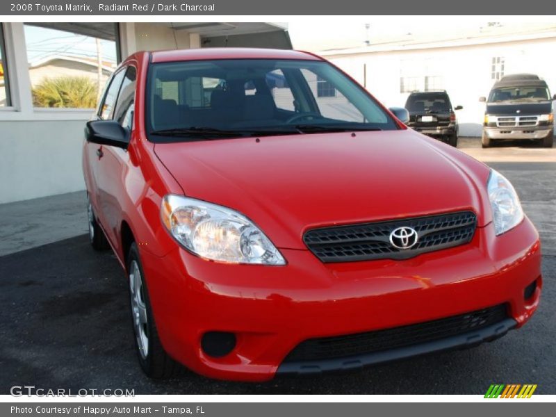 Radiant Red / Dark Charcoal 2008 Toyota Matrix