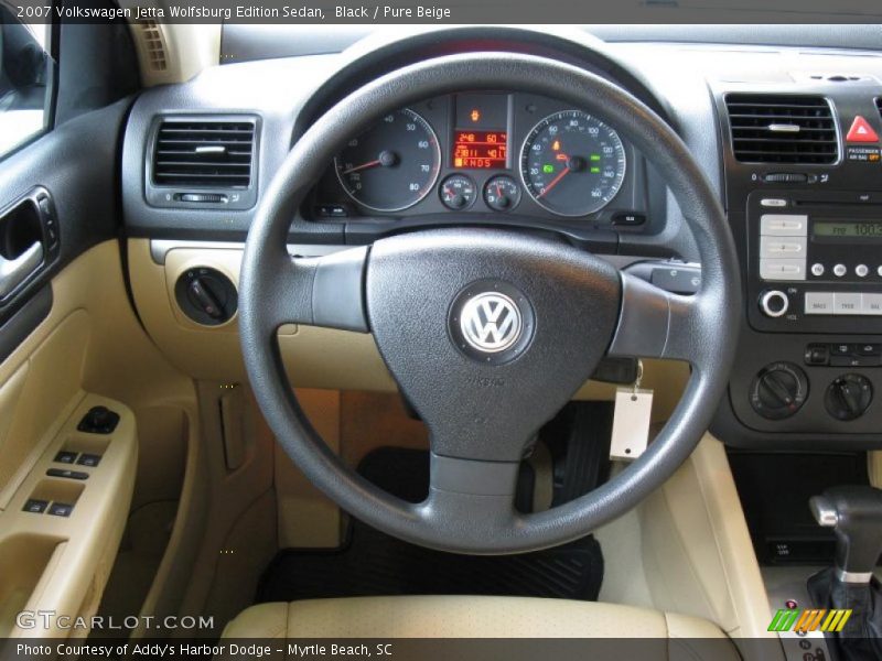 Black / Pure Beige 2007 Volkswagen Jetta Wolfsburg Edition Sedan
