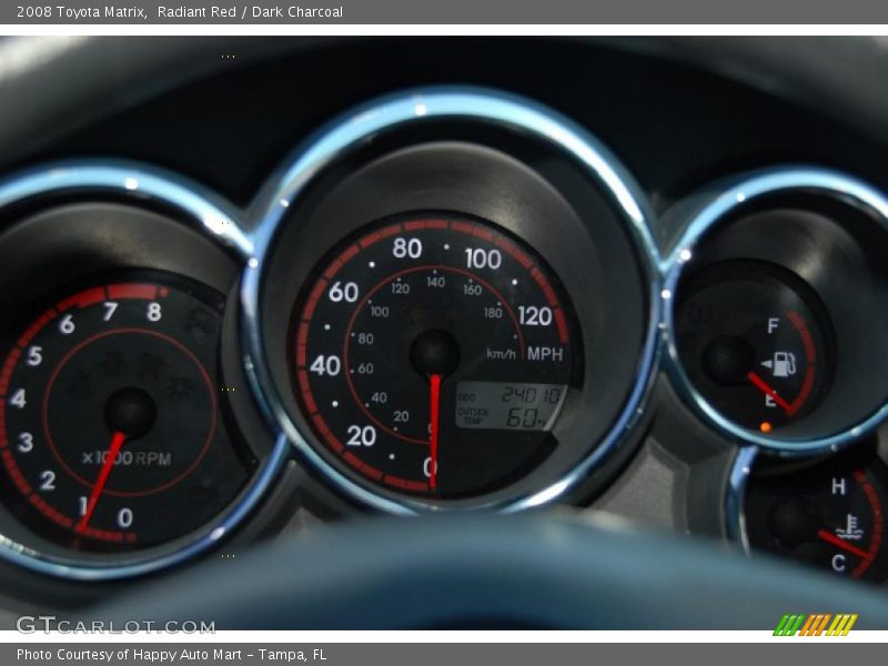 Radiant Red / Dark Charcoal 2008 Toyota Matrix