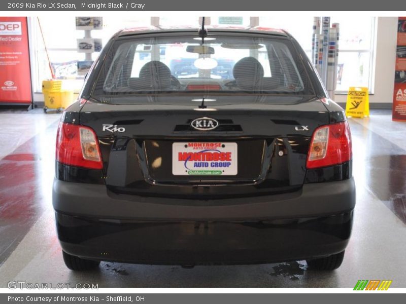 Midnight Black / Gray 2009 Kia Rio LX Sedan