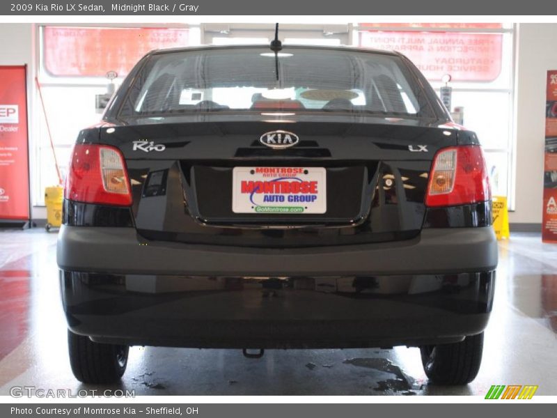 Midnight Black / Gray 2009 Kia Rio LX Sedan