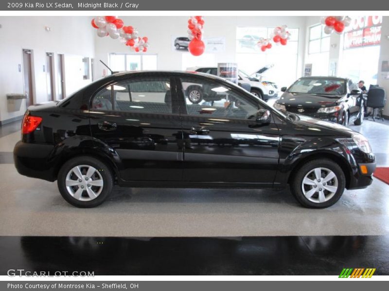 Midnight Black / Gray 2009 Kia Rio LX Sedan