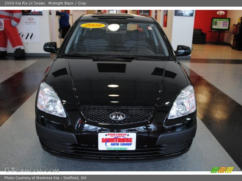 Midnight Black / Gray 2009 Kia Rio LX Sedan