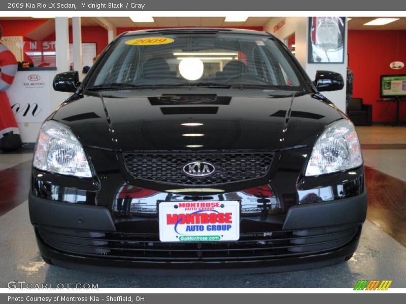 Midnight Black / Gray 2009 Kia Rio LX Sedan