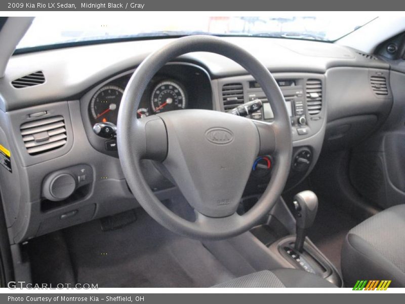 Midnight Black / Gray 2009 Kia Rio LX Sedan