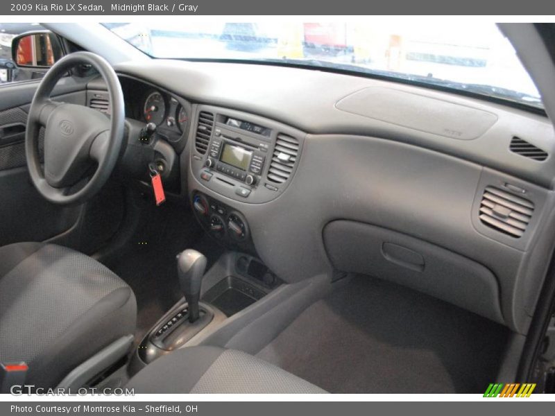 Midnight Black / Gray 2009 Kia Rio LX Sedan