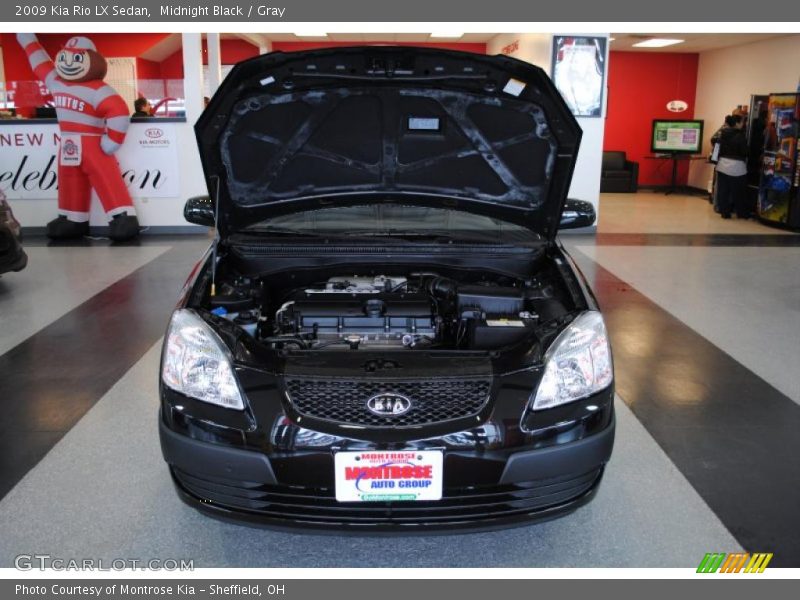 Midnight Black / Gray 2009 Kia Rio LX Sedan