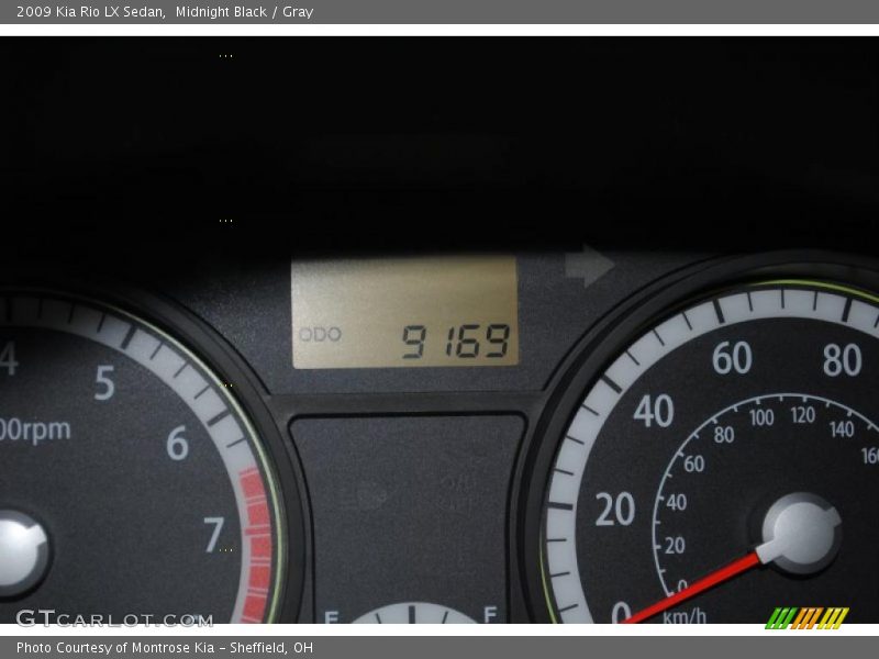 Midnight Black / Gray 2009 Kia Rio LX Sedan