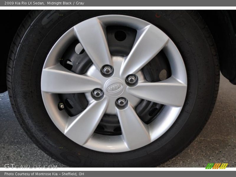 Midnight Black / Gray 2009 Kia Rio LX Sedan