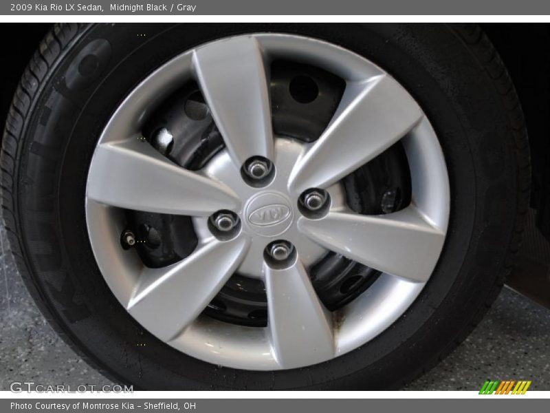 Midnight Black / Gray 2009 Kia Rio LX Sedan
