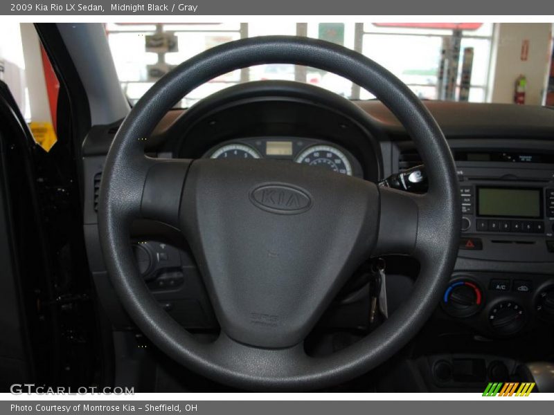Midnight Black / Gray 2009 Kia Rio LX Sedan