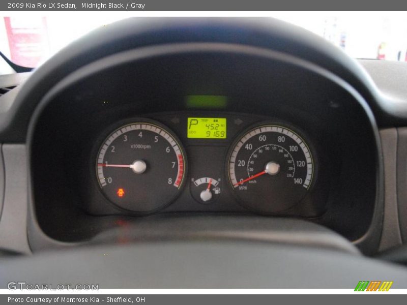 Midnight Black / Gray 2009 Kia Rio LX Sedan