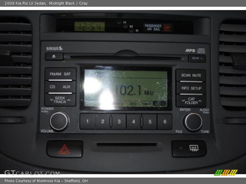 Midnight Black / Gray 2009 Kia Rio LX Sedan