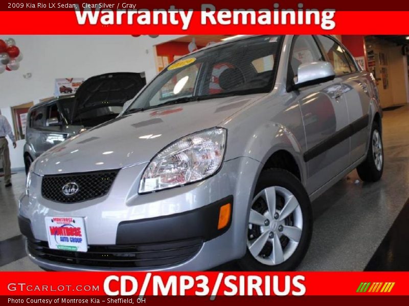 Clear Silver / Gray 2009 Kia Rio LX Sedan