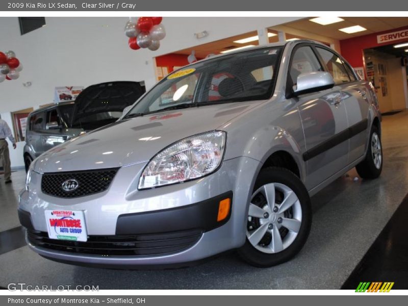 Clear Silver / Gray 2009 Kia Rio LX Sedan