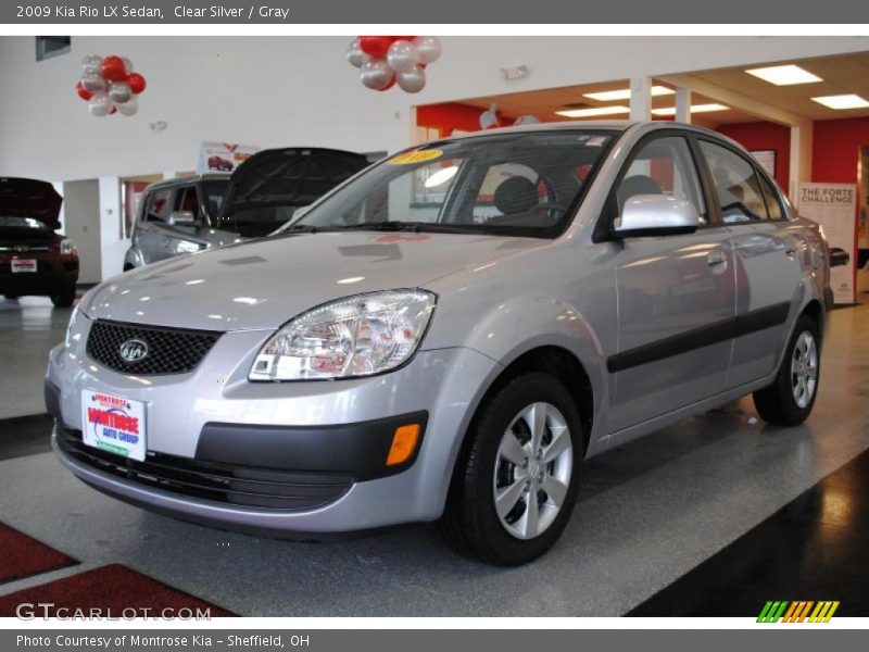 Clear Silver / Gray 2009 Kia Rio LX Sedan