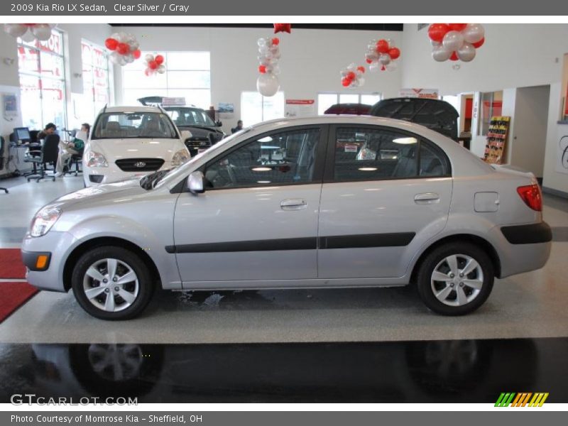 Clear Silver / Gray 2009 Kia Rio LX Sedan