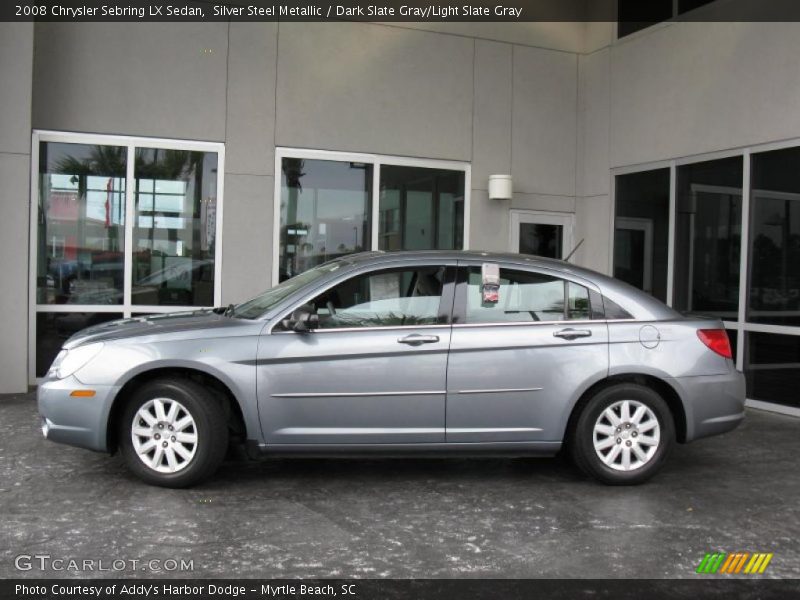 Silver Steel Metallic / Dark Slate Gray/Light Slate Gray 2008 Chrysler Sebring LX Sedan