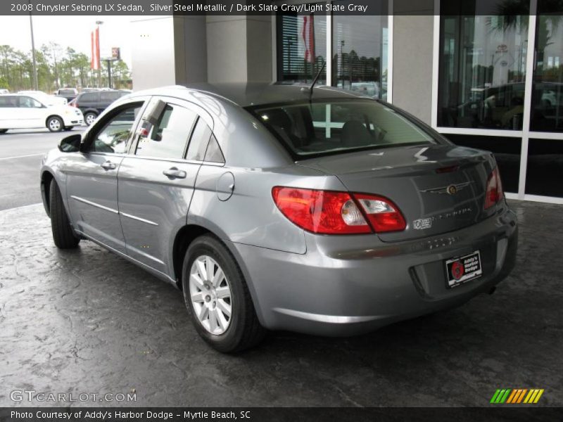 Silver Steel Metallic / Dark Slate Gray/Light Slate Gray 2008 Chrysler Sebring LX Sedan