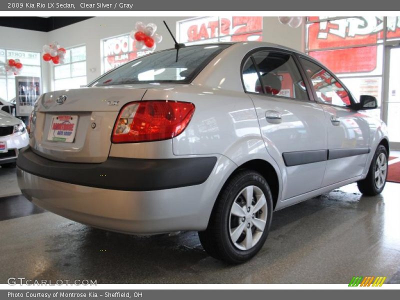 Clear Silver / Gray 2009 Kia Rio LX Sedan