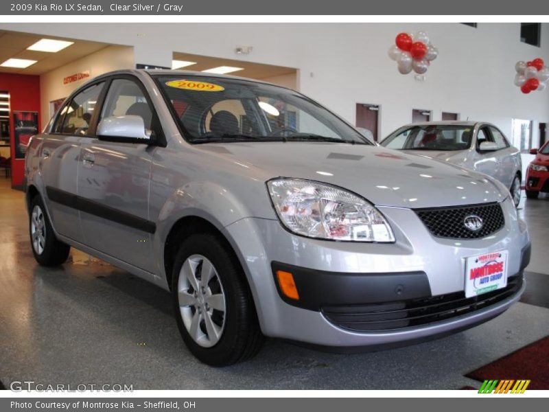 Clear Silver / Gray 2009 Kia Rio LX Sedan