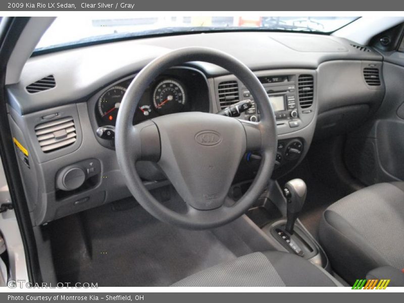 Clear Silver / Gray 2009 Kia Rio LX Sedan