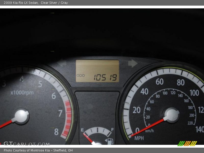 Clear Silver / Gray 2009 Kia Rio LX Sedan