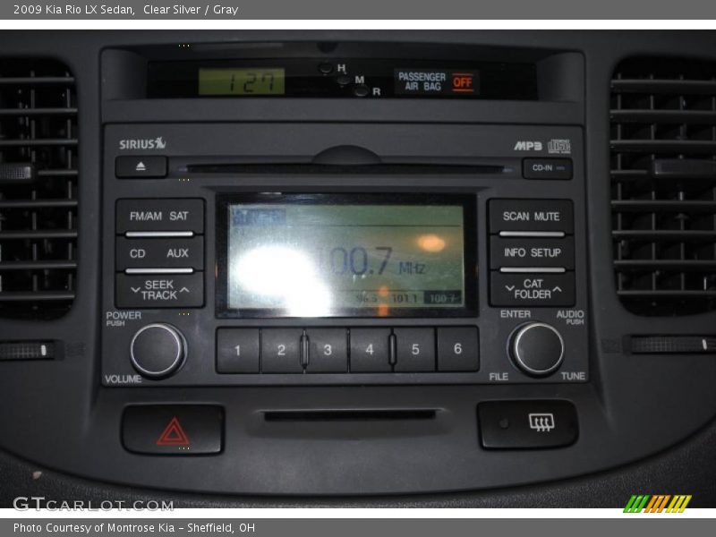 Clear Silver / Gray 2009 Kia Rio LX Sedan