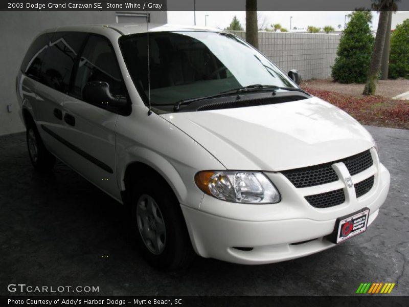 Stone White / Gray 2003 Dodge Grand Caravan SE