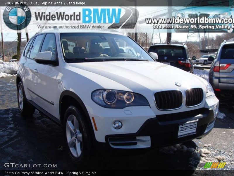 Alpine White / Sand Beige 2007 BMW X5 3.0si