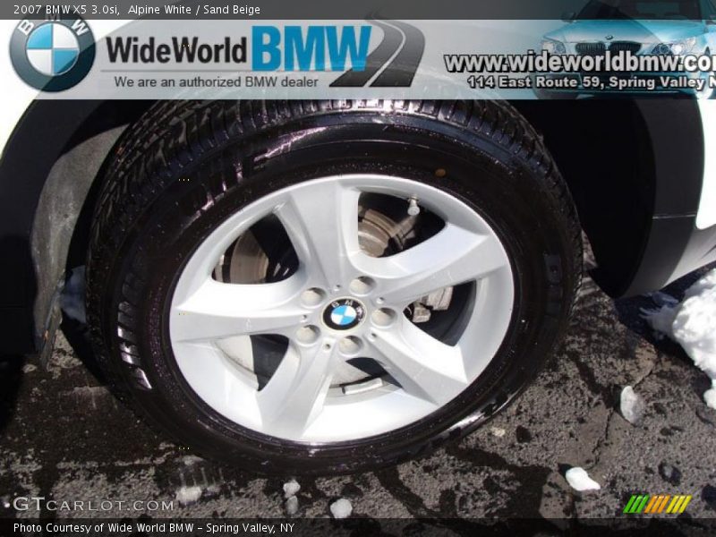 Alpine White / Sand Beige 2007 BMW X5 3.0si